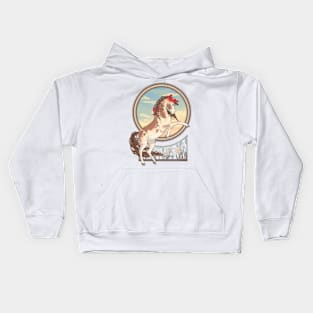 Poppy horse art Kids Hoodie